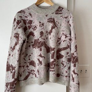 COS Gray and Brown Patterned Sweater